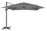 11 Feet Square Hanging Parasol - Charcoal