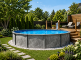 Gray New Definition 18 ft above-ground pool – Open Box