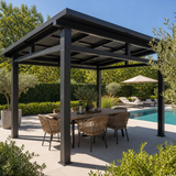 Gazebo Plaza 12’ x 14’ Corriveau – Abri extérieur haut de gamme noir