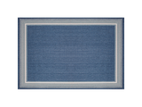 Tapis extérieur Seaside Harbor Blue – Tapis patio bleu avec bordure spa et naturel