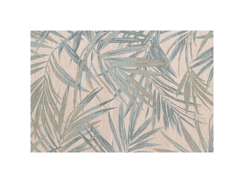 Tapis extérieur Paradise Cove 100 % polyester recyclé – Motif feuilles contemporain