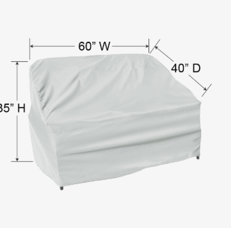 Treasure Garden PFC722 — Large Cover for Loveseat – Pale Gray