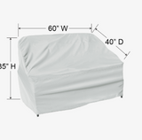 Treasure Garden PFC722 — Large Cover for Loveseat – Pale Gray