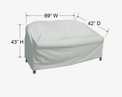 Treasure Garden PFC742 — X-Large Cover for Loveseat – Pale Gray