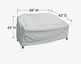 Treasure Garden PFC742 — X-Large Cover for Loveseat – Pale Gray