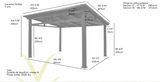 Gazebo Plaza 12’ x 14’ Corriveau – Abri extérieur haut de gamme noir