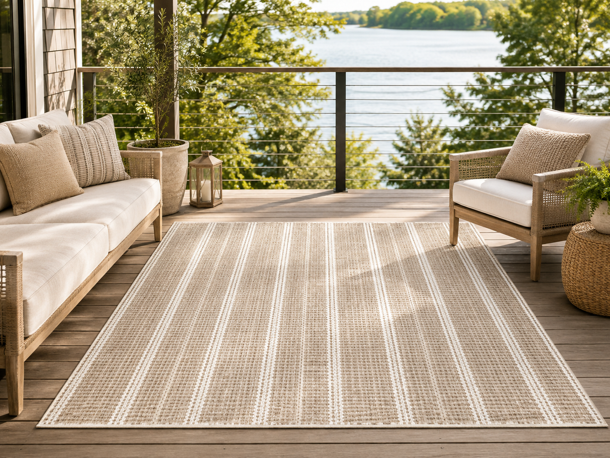 Treasure Garden Sand Dune Outdoor Rug – Beige