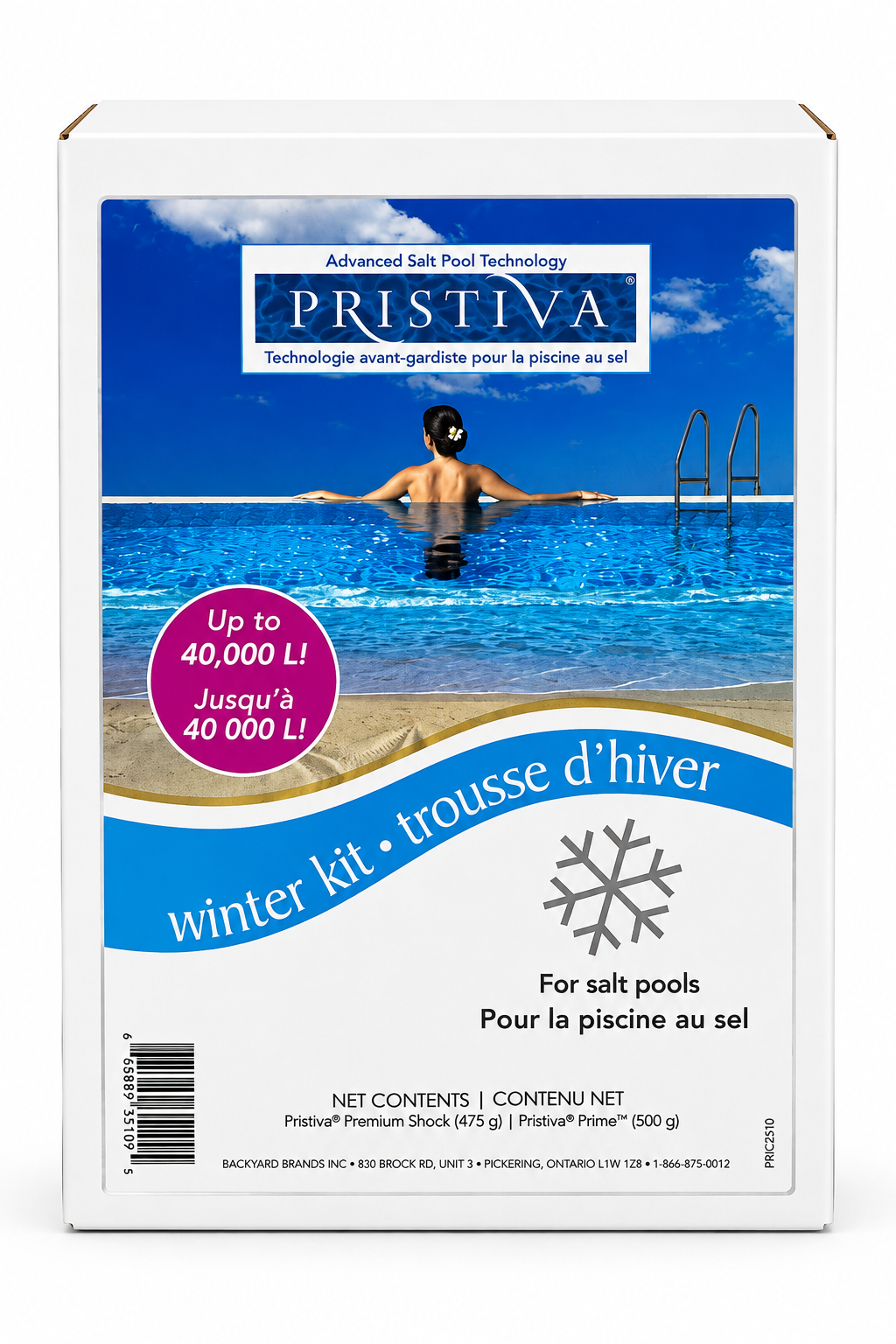 Trousse d’hivernisation Pristiva pour piscine au sel – Jusqu’à 40 000 L