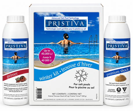 Trousse d’hivernisation Pristiva pour piscine au sel – Jusqu’à 40 000 L