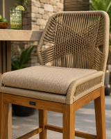 Cayo 45 in High Chair by Atoll – Aluminum, premium cordage, and Indonesian teak