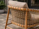New Lounge Armchair by Atoll – Indonesian Teak, Commercial Cordage, and Premium Cushions
