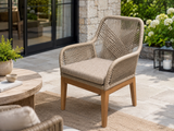 Siena Chair by Atoll – Aluminum, premium cordage, and Indonesian teak