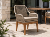 Siena Chair by Atoll – Aluminum, premium cordage, and Indonesian teak
