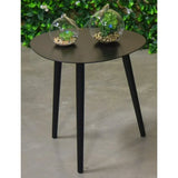 Corriveau International – Outdoor triangular side table 16"x16"x16" – Black aluminum