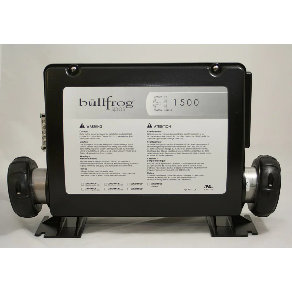 Boîte de contrôle Bullfrog Spas – EL1500, Modèle BF15 (2009 à 2012)
