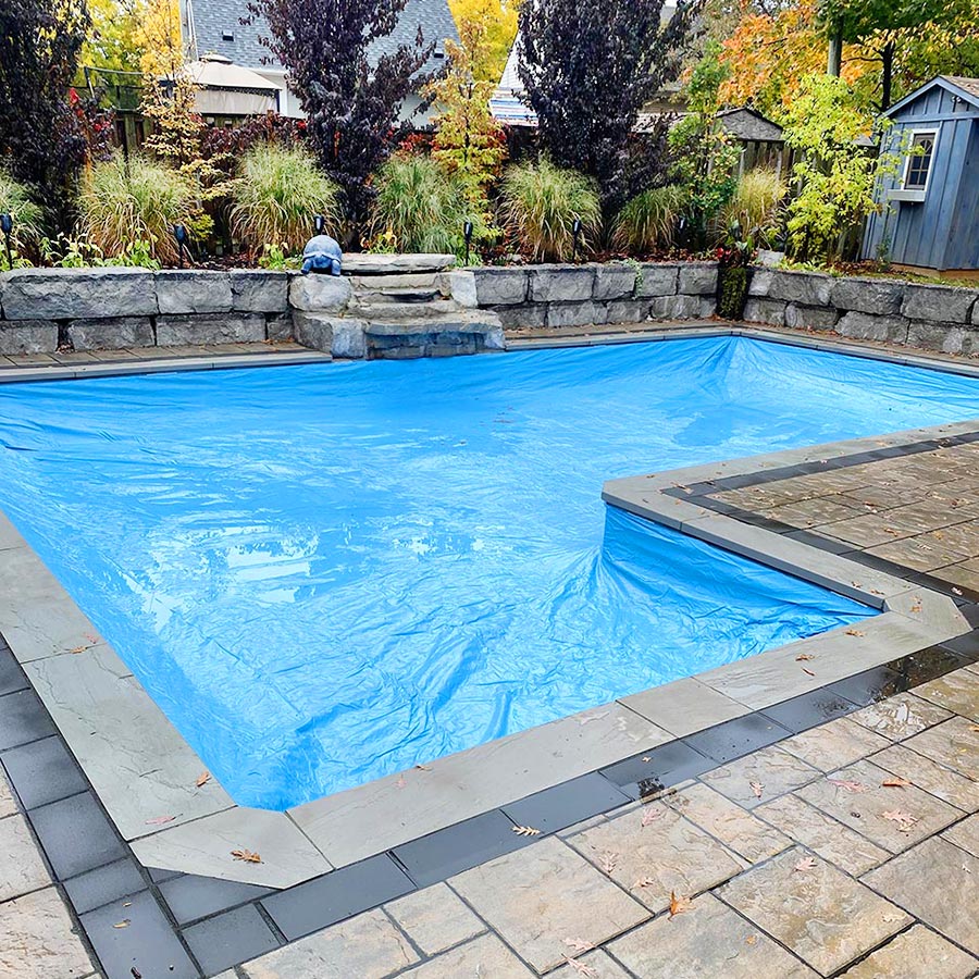 Toile d’hiver Lock-In sur mesure pour piscine creusée Piscine Hippocampe