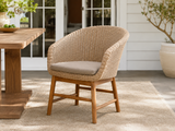 Synthetic Rattan and Teak Chair by Atoll – Indoor and Outdoor Furniture