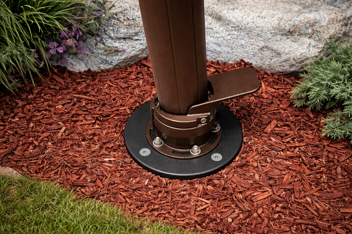 Treasure Garden AMK-G – In-Ground Mount Kit pour Parasol Déporté AKZP et AG25T