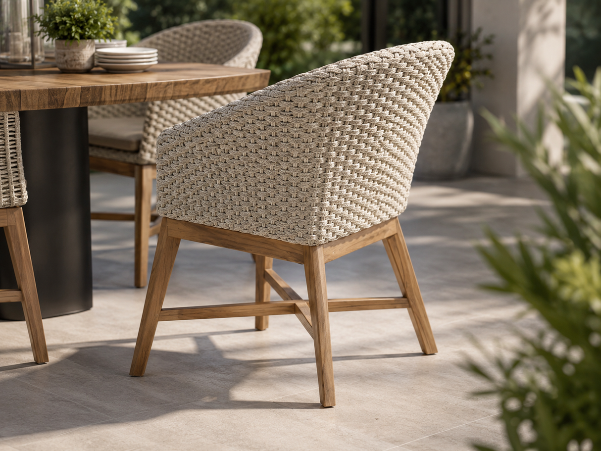 Chaise Bora par Atoll – Cordage commercial et teck d’Indonésie