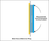 Winterizing plate for "wide mouth" skimmer – Above ground pool