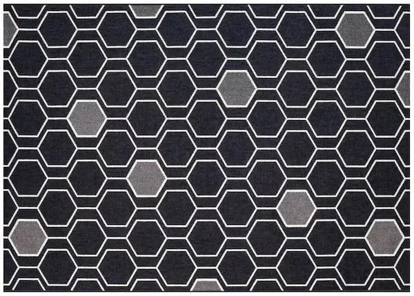 Tapis extérieur GEO Black – Motif géométrique noir