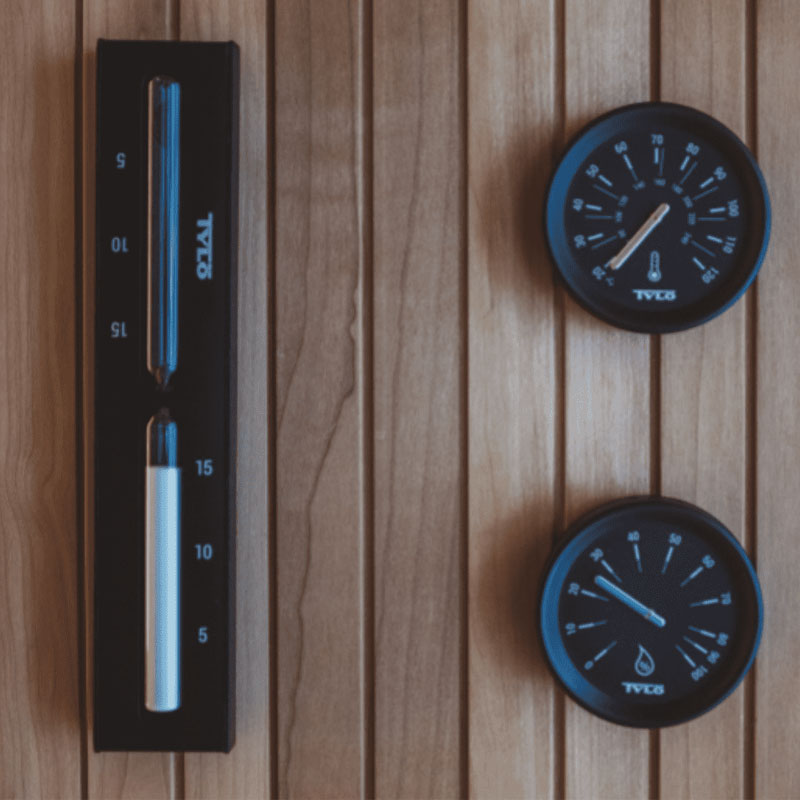 Tylö Brilliant Matte Black Sauna Hourglass – Design by Paola Garatto