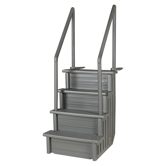 Gray Soma step for above-ground pools