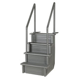 Gray Soma step for above-ground pools