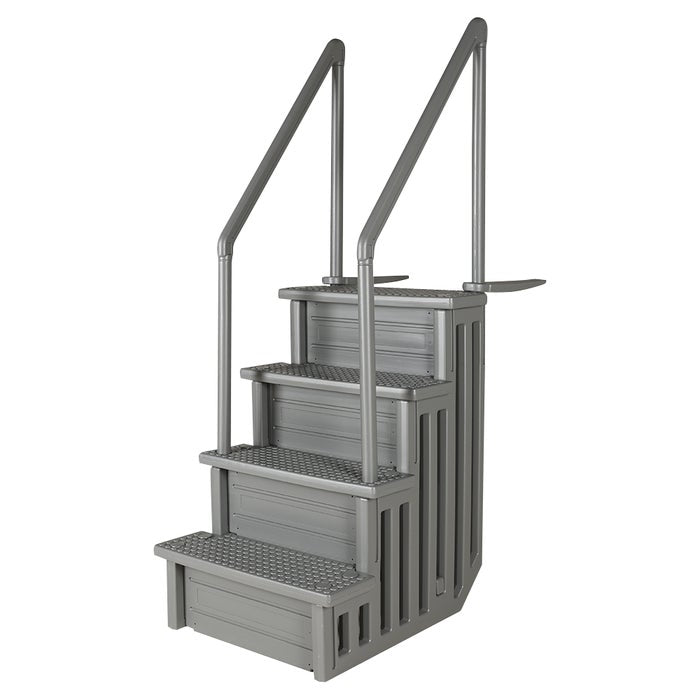 Gray Soma step for above-ground pools