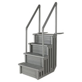 Gray Soma step for above-ground pools