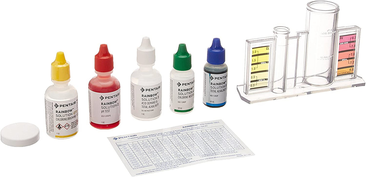 Pentair R151186 All in One 4 Way PH and Chlorine Test Kit