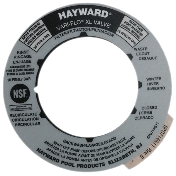 Hayward SPX0714G11 - Valve Position Label