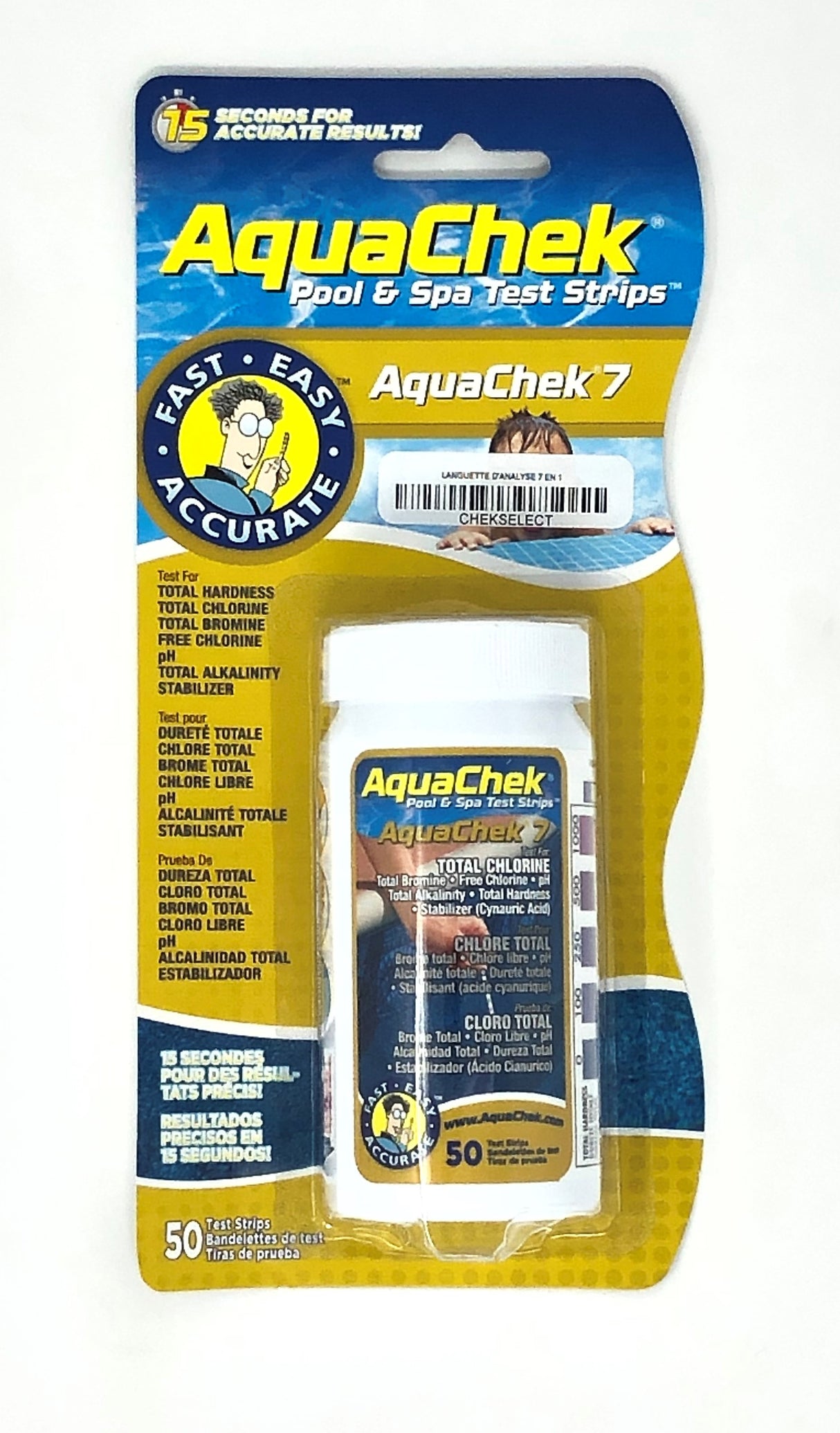 AquaChek 7 Test Strip Kit - Complete Analysis for Pool and Spa