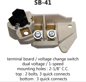 Terminal Board - Voltage change switch dual voltage